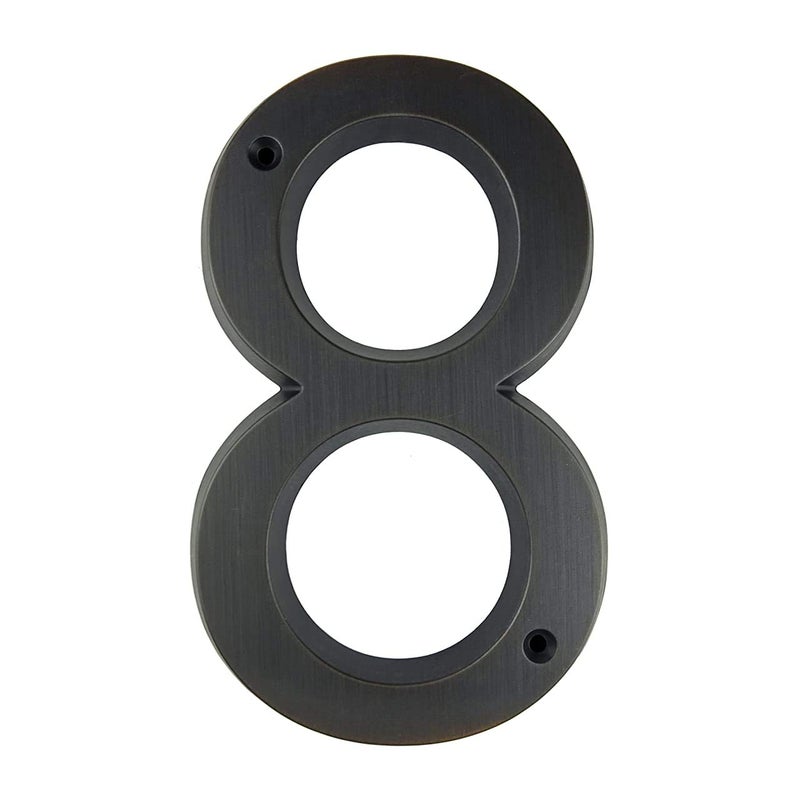 HASWARE House Number Sign 6 Inch Vintage Style Aged Bronze Finish Door Numbers Signage Plaque Street Home Address Numerals,Zinc Alloy (8) - Image 1